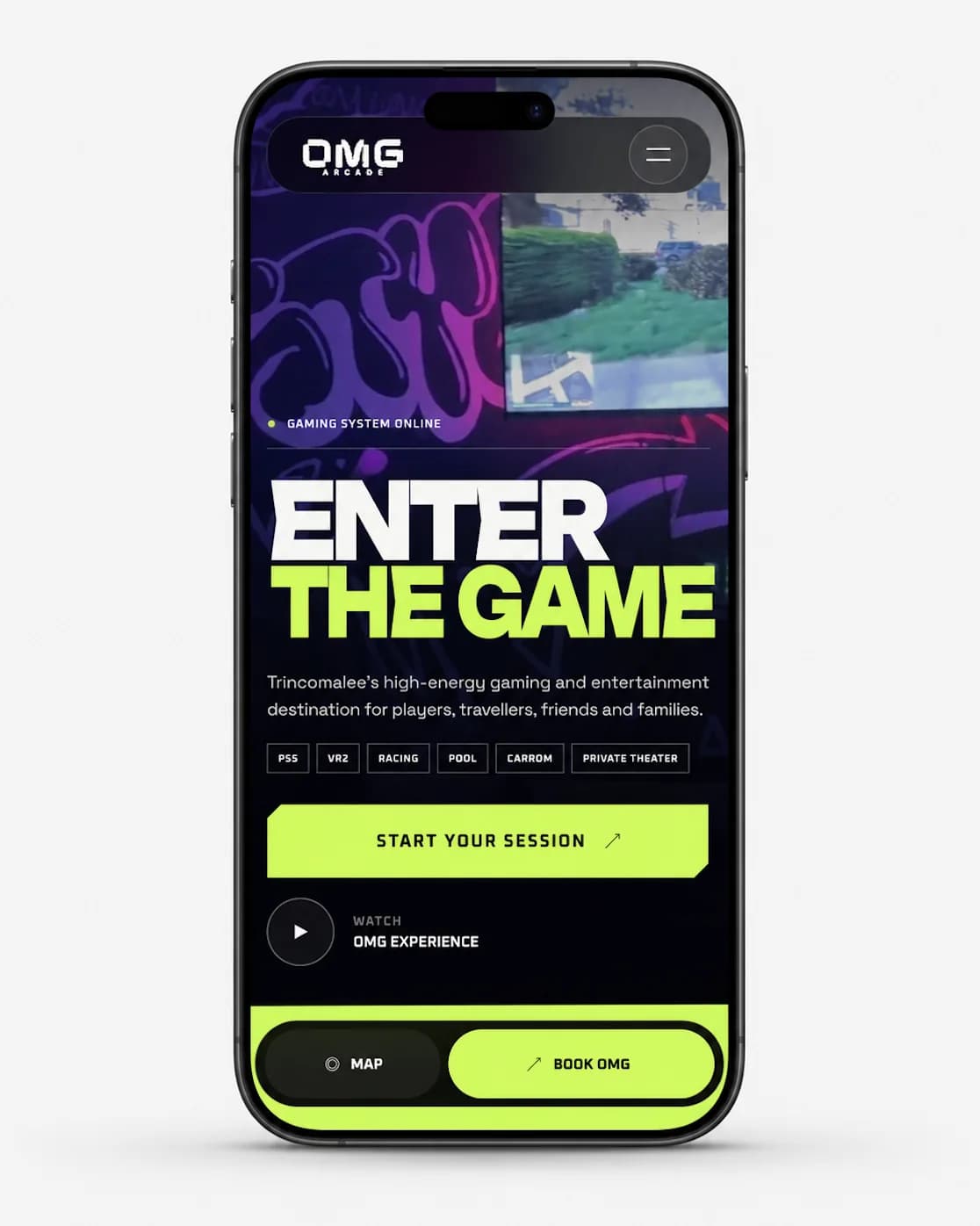 OMG Arcade Mobile Experience